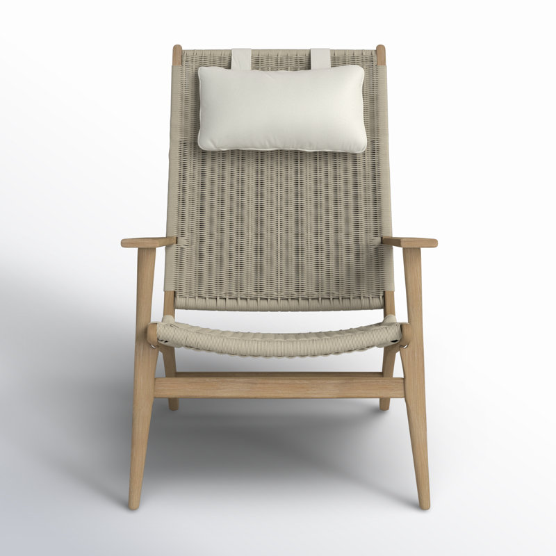 Joss Main Vienna Teak Patio Chair with Cushions Wayfair
